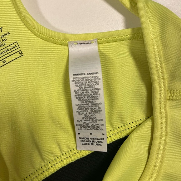 Nike Women's Neon Yellow Sports Bra - Picture 4 of 5